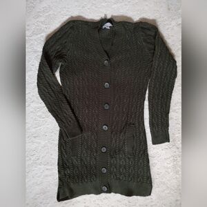 Denim & company green sweater dress xs